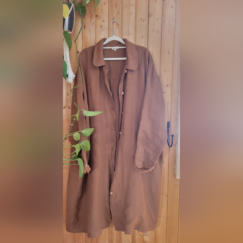 The Simple Folk Linen Duster Coat XL